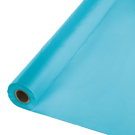 Touch Of Color 100' x 40" Bermuda Blue Plastic Banquet Roll 011193